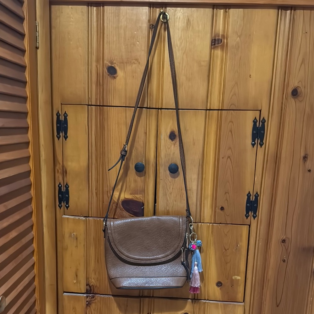 ALDO Brown Leather Crossbody Bag